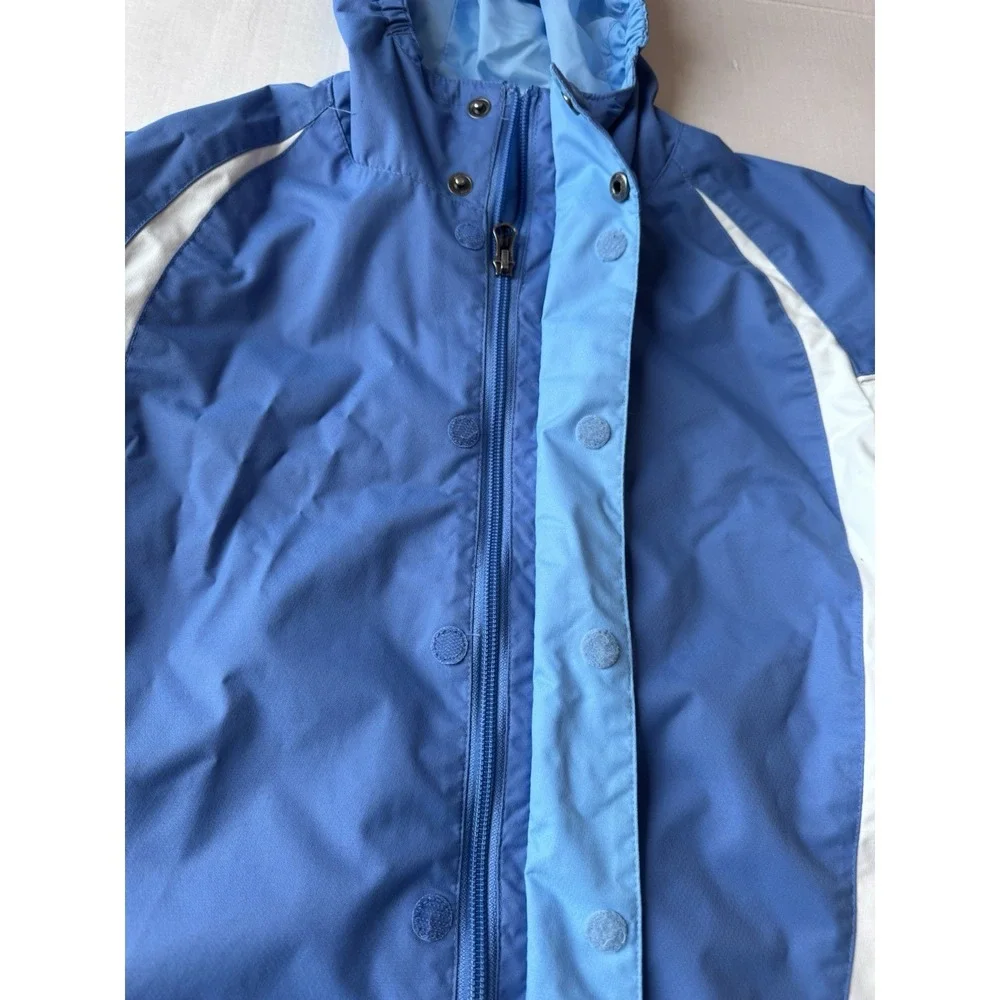 REI Co-Op Insulated Hooded Jacket‎ Youth Girls Med 10-12 Blue Winter Coat